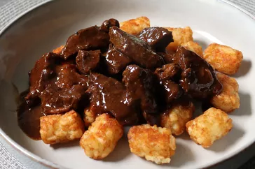 Beef Tips and Tots